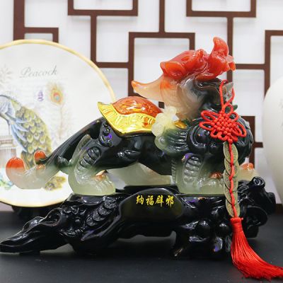 Tỳ Hưu Phong Thủy Xanh Ngọc Đỏ Size 29cm
